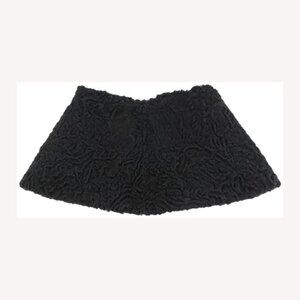 Other Black Astrakhan Fur Scarf Wrap Stole 14ot412s